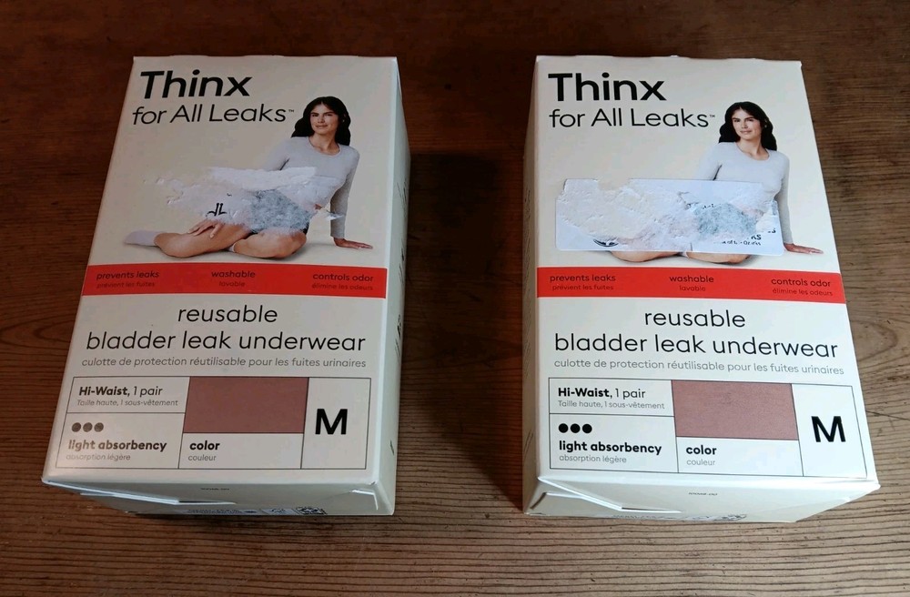 2 Pack THINX Reusable Bladder Leak Underwear High Hi Waist Desert Rose Pink NEW