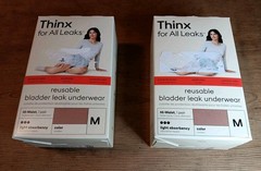 2 Pack THINX Reusable Bladder Leak Underwear High Hi Waist Desert Rose Pink NEW