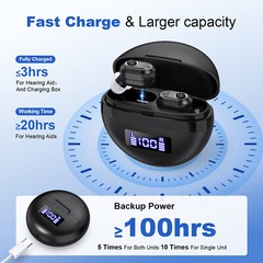 New Digital Hearing Aids Invisible Noise Cancelling Earbuds Sound Amplifier -ITE