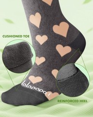All-Day Comfort Bamboo Compression Socks 2 Pairs – Stylish Knee High 15-20mmHg