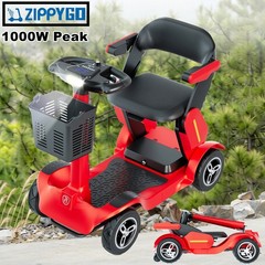 ZIPPYGO Red 1000W Folding Mobility Scooter 4 Wheel For Elderly Adult 36V/21Ah US