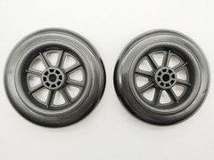 Universal Walker replacement wheels,5”Caster Wheels,Axle 5 inches, Black