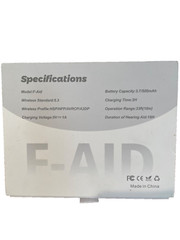 Royal Hearing Bluetooth Hearing Aid F-Aid Wireless Standard 5.3 33ft Range 3.7V