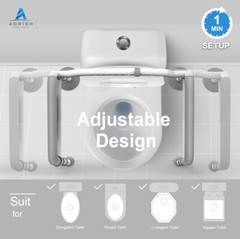 Agrish Stand Alone Toilet Safety Rails – Adjustable Width & Height Fit Any To…