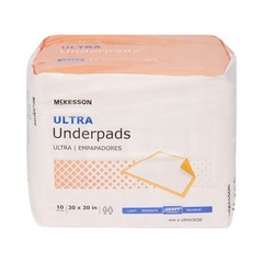 100 McKesson Ultra Heavy Absorbency Adult Bed Pad Disposable Underpads