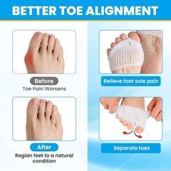 4 Pairs Hyggear Silicone Toe Separator Hyggear Silicone Toe Separators for Women