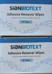 2 Boxes 50 Each SionBiotext 424780 Adhesive Remover