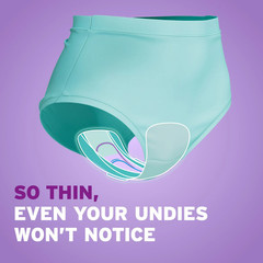 Poise Ultra Thin Incontinence Pads with Wings, Light Absorbency, 3 Drop, 132 Ct