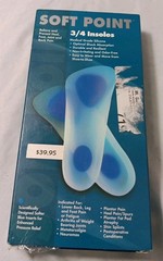 SOFT POINT- Pre-Molded Orthotic 3/4 Arch Support Insole Medical Grade Silicone