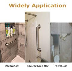 1/2× Stainless Steel Grab Bar Bathroom Safety Handicap Shower Tub Handle Support