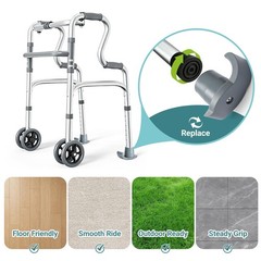 4 Pack Walker Skis Glides for Folding Walkers Universal 4