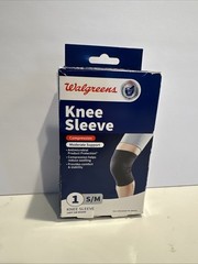 Walgreens NOB Knee Sleeve Left or Right Compression Moderate Support Size S/M