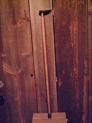 walking cane BUFFALO Horn/Zebra wood handle lathe tapered hickory MADE IN USA