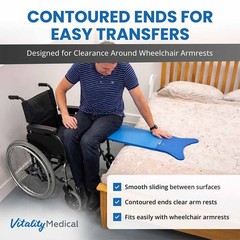 Buckingham Glideboard Patient Transfer Board Sliding Mobility Aid White Teal UK