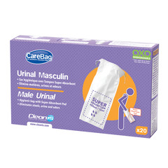 Men’s Urinal Absorbent Bags, 20 count