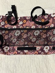 RMS Royal Medical Solutions Walker Rollator Bag Burgandy Floral 17” X 10”