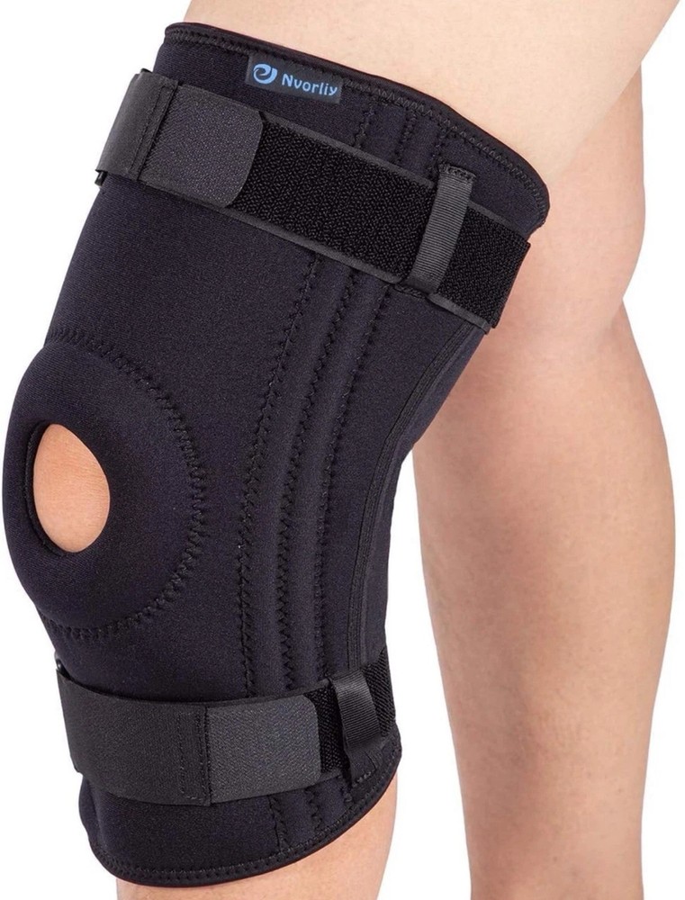 Nvorliy Knee Sleeve Plus Size for Large Leg – Detachable Strap Design, Open-Pate