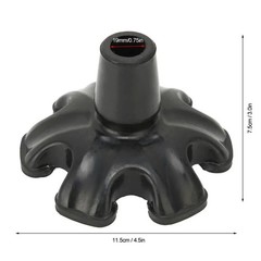 Cane Tip with 6 Support Rubber Foot for Walking Canes 3/4 Inch Shaft Self Stand