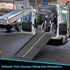 6 FT Folding Aluminum Wheelchair Ramp Portable Mobility Scooter Non-Slip 600 LBS