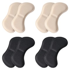 4 Pairs Heel Cushion Stickers for Shoes Antiwear Adhesive Pads for Foot Care