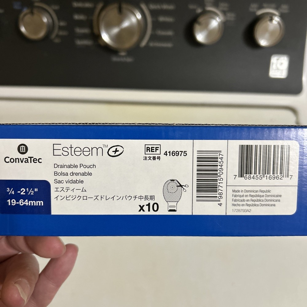 10 ConvaTec 416976 Esteem+ Ostomy Drainable Pouches 1BX/10EA Expires 2030