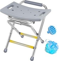 Folding Shower Chair for Inside Shower 400lbs Foldable Shower Stools Portable
