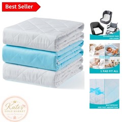 3-Pack Non-Slip Waterproof Underpads 18″ x 24″ – Ideal for Kids, Pets & Adults