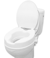 PEPE Mobility Raised Toilet Seat with Lid for Elderly 4″ High, Fits Round and El