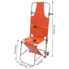 Emergency Rescue Stair Stretcher Chair Orange Foldable Chair Folding Stair Chair