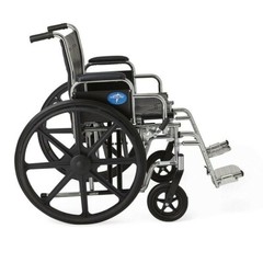 Medline MDS806900 Excel Extra-Wide 24″ Bariatric Wheelchair