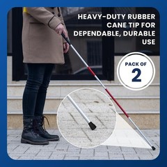 3/4 Inch Non-Slip Cane Tips – Durable Rubber Replacement for Canes & Walkers