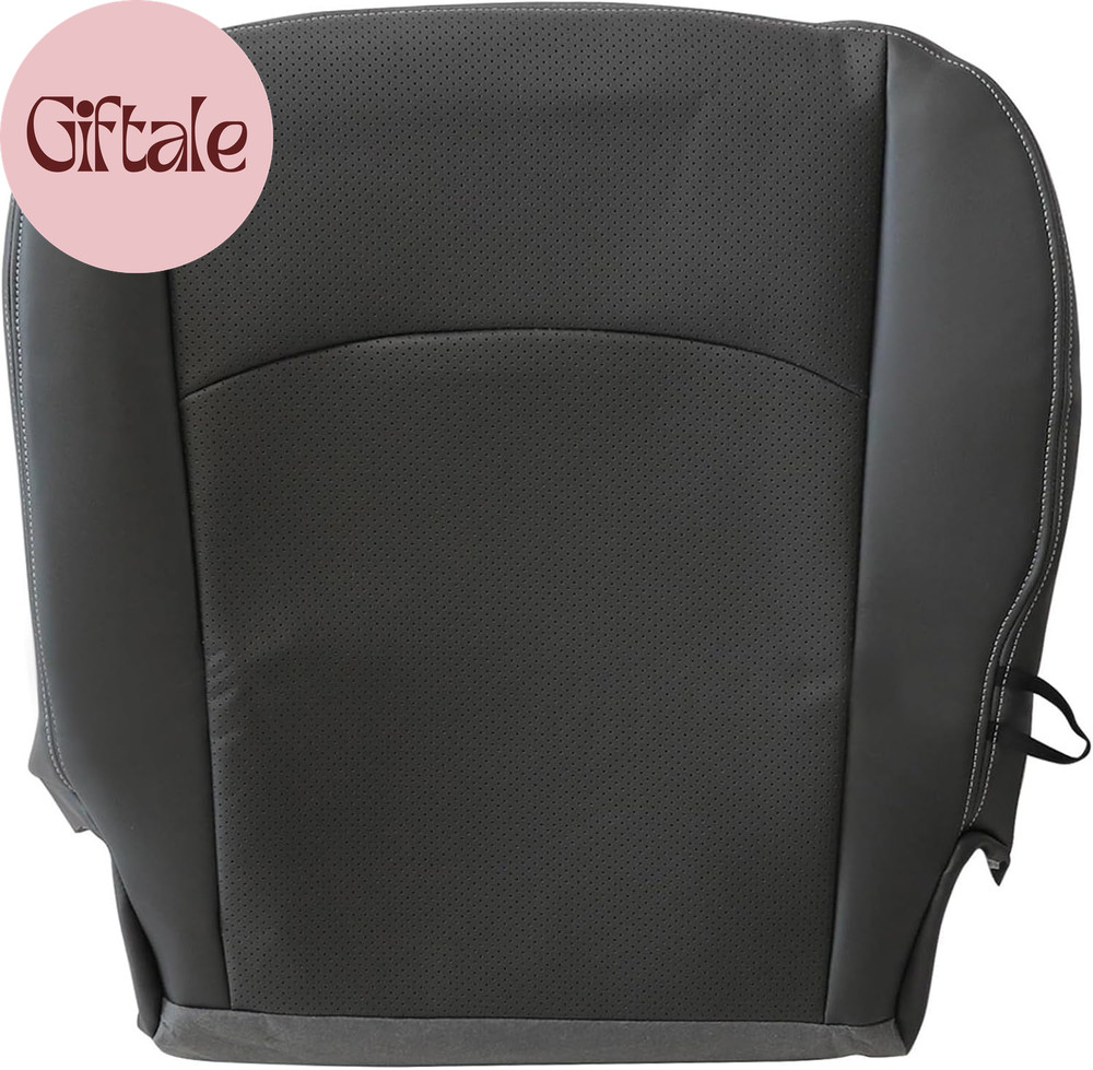 Driver Side Bottom Lower Replacement Perforated Leather Seat Cover Dark Gray Com