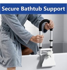 Adjustable Bathtub Safety Rail, Bathtub Handle Grab Bar with Non-Slip Grip fo…