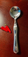 VIVE Weighted Heavy Silverware Flatware for Tremors/Parkinson „Round Soup Spoon“