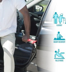 Auto Mobility Combo Pack, Handybar and Swivel Seat Cushion Bundle, Non-Slip E…