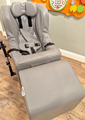 Freedom Concepts Chill Out Chair Ottoman Medium -Gray Vinyl Tray Special Needs