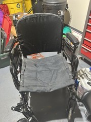 Drive Medical Black Folding Transport Wheelchair with Full Arms