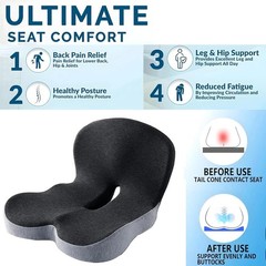 Memory Foam Office Chair Cushion L-Shaped Integrated Seat Cushion Lumbar Support