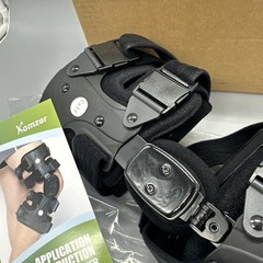 Komzer OA Unloader Knee Brace, Osteoarthritis Bone on Bone Support Black LEFT