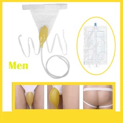2Pcs Portable Urine Leg Bag Collector Catheter Men Wearable Urinal Bag 1000ml