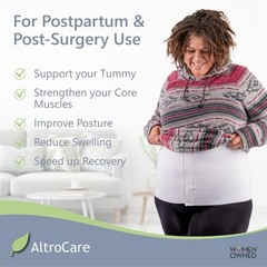 4 Panel, 12″ high, Plus Size Post Surgery Abdominal Binder, Fits 62″ to 75″ W…
