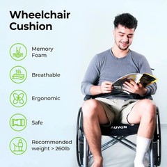 20x16x4 Inch Memory Foam Wheelchair Cushion for Sciatica & Back Pain Relief