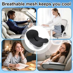 Trucker Seat Cushion for Long Sitting Memory Foam Seat Chair Cushion Office Car