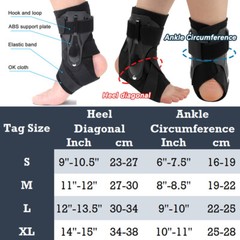Black Ankle Brace Support Compression Stabilizer Pain Relief Foot Lace Up Wrap X