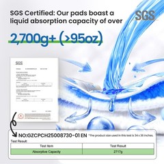 1 Pack Washable Waterproof Protective Underpad Bed Wetting Mat 34×52 In