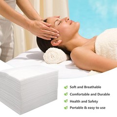 Tvvcalk 100pcs Massage Table Sheets, 31×70 Inch (Pack of 100), White-100PC