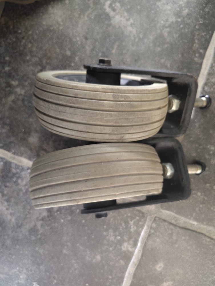 Pair of Caster Fork Assemblies Tires Wheels Pride Jazzy Select 6