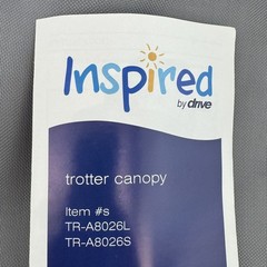Inspired by Drive Trotter Stroller Canopy Small TR-A8026S Pediatric Gray
