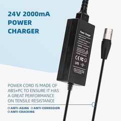 24V 2A Electronic Charger for Go-Go Elite Traveller, Pride Mobility, Jazzy