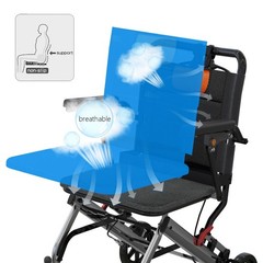 Lightweight Elderly Transport Wheelchair Portable Folding Transport Chair 220LBS